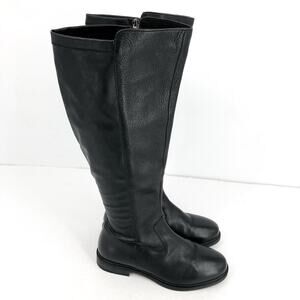 Hush Puppies Womens Jaylin Knee High Boots US 5.5 EU 36.5 Black Leather NWOB